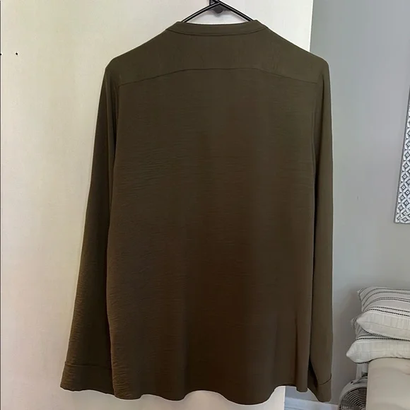 Calvin Klein Dark Green Utility Blouse - Picture 3 of 3